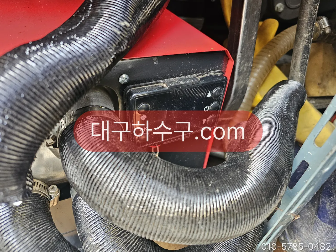 고압세척 장비의 호스릴과 고압 호스